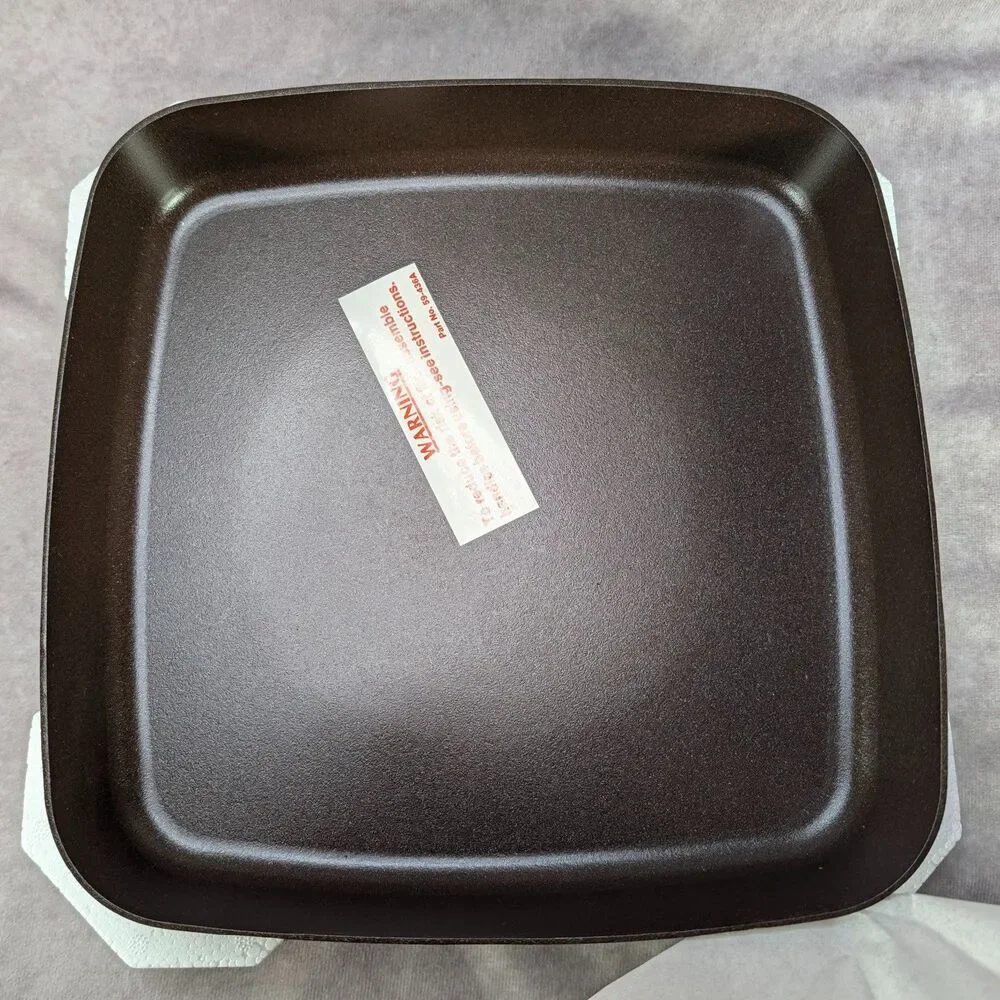 Vintage Presto 06612 11 Inch Electric Fry Pan Almond High Dome Cover Unused NOS